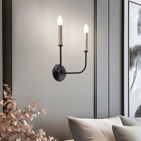 [GEBRAUCHT] B-Ware Hedwig Wandleuchte Wandlampe Leuchte Leuchterdesign Schwarz Matt Gold Matt Stahl