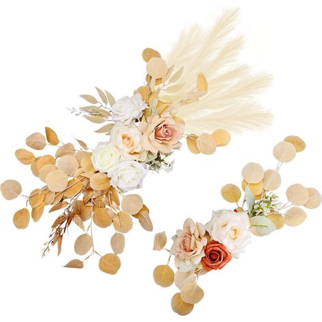 Arches De Mariage Fleurs Artificielles Grand 65x28cm Petit 40x15cm Decorations Wedding -KZQ (1/2)
