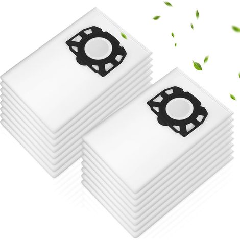 16 KFI 357 Vacuum Cleaner Bags for Kärcher WD2 Plus / WD3 / KWD1 / KWD2 / KWD3 /WD3.200-WD3.800M/SE4001/SE4002/, Suitable for Kärcher 2.863-314.0 Vacuum Cleaners