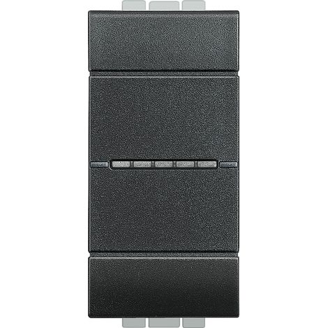 Permutateur Livinglight 16 AX 250 V Connexion à vis Anthracite 1 module BTICINO L4054 (1/2)