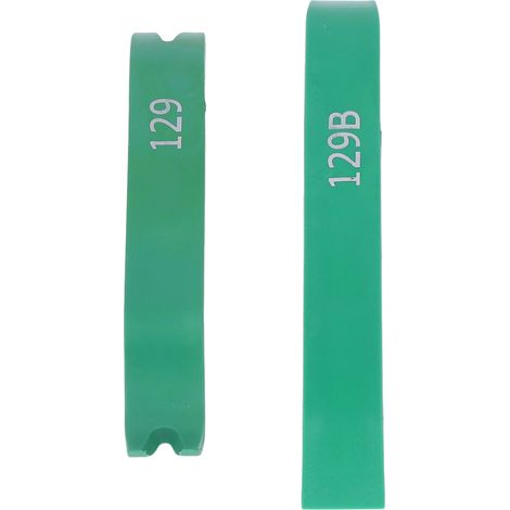 Kit de 2 outils de démontage de garnitures de voiture en ABS robuste, comprenant des outils droits et courbes pour panneaux de porte et instruments audio (vert). (1/5)