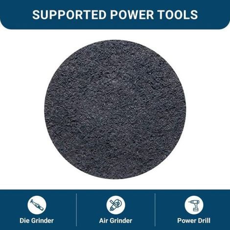 Disques de réglage de surface en nylon à changement rapide de 3 pouces pour le ponçage et le polissage de la peinture. Supports m (1/5)