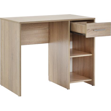 Bureau coloris Chêne Cambrian - longueur 90 x profondeur 52 cm -PEGANE-
