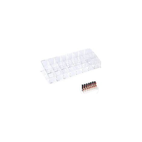 Organisateur de rouges à lèvres, boîte de rangement transparente pour rouges à lèvres, présentoir en acrylique avec 24 compartiments pour rouges à lèvres et gloss