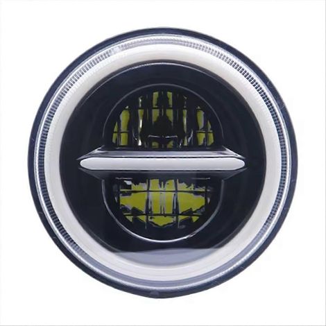 7-Zoll-LED-Motorradscheinwerfer mit Angel-Eyes-Ring, kompatibel mit R NineT, XVS650A und Indian Chieftain. (1/5)