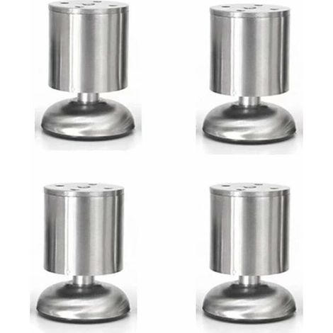 Set di 4 gambe regolabili in acciaio inox per mobili da 8 cm (1/5)
