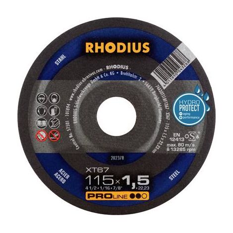 RHODIUS 202378 DISQUE À TRONÇONNER 115 MM 1 PC(S) ACIER