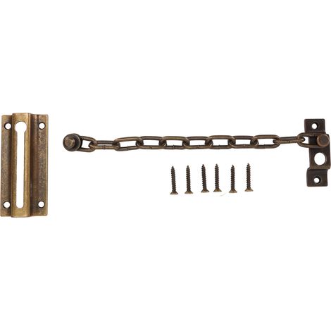 Chaîne de sécurité robuste en acier inoxydable noir pour porte intérieure, porte de chambre d'hôtel (1/5)