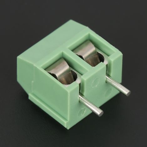 Lot de 50 bornes à vis bipolaires au pas de 5 mm pour circuits imprimés, vertes (1/5)