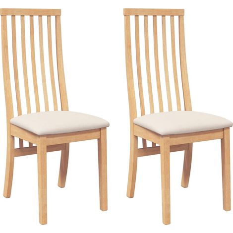 Maison Exclusive - Esszimmerstühle mit Kissen 2 Stk. Massivholz G (1/5)
