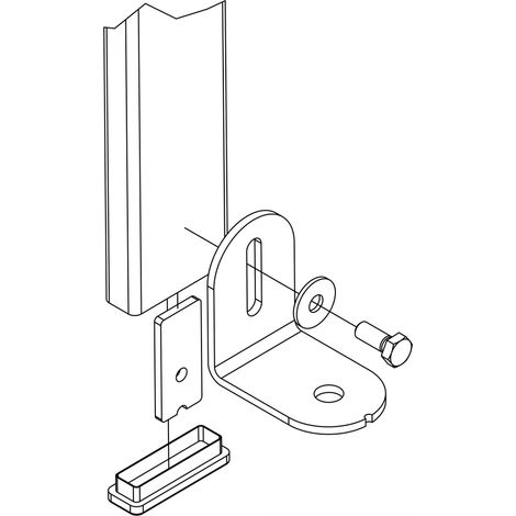 Hailo universal Fußhalter für Schachtleitern aus verzinktem Stahl