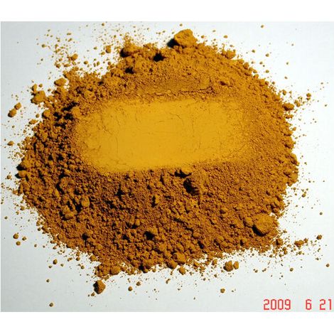 250 g - Pigment naturel - Ocre Jaune - Oxyde de fer - Pour peinture chaux ciment huile colle - 250 g