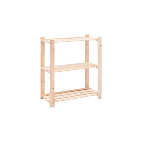 Étagère de stockage 3 niveaux 80x38x90 Pin solide 150 kg (1/5)