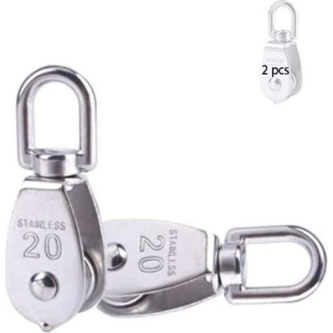 Poulie en Acier Inox 304 M20 Poulie de Levage 2 Pièces