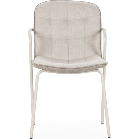 MARLO - Lot de 4 Chaises pieds en métal Beige (1/5)