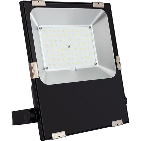 LED- Fluter 60W 120 lm/W IP65 HE Slim PRO Dimmbar TRIAC Optik 90º 3000K 90º Warmweiß