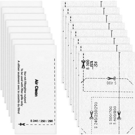 Lot de 16 filtres pour aspirateur [Compact C1 & C2, Complete C2 & C3, S8340] 8 filtres de protection du moteur et 8 filtres d'évacuation filtres de rechange compatibles avec les aspirateurs (1/5)
