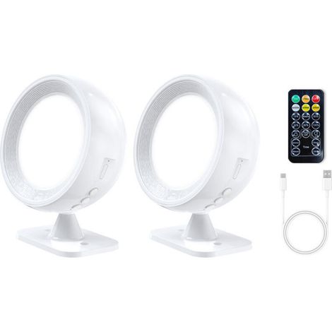 Lampe murale magnétique rechargeable, lumière réglable à quatre températures de couleur, chargement USB avec télécommande, lampe de lecture, lampe de chevet de chambre (noir)