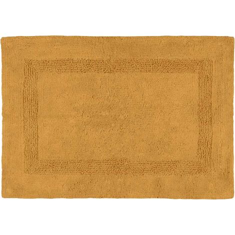 Tapis de bain curry en coton 50 x 80 cm (1/2)