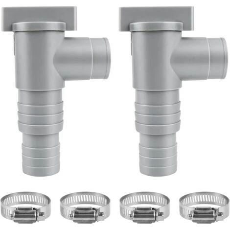 Vanne d'arrêt de piscine 32 mm, vanne d'entretien de piscine avec 4 colliers de serrage, accessoires d'entretien pour piscines hors sol (1/5)