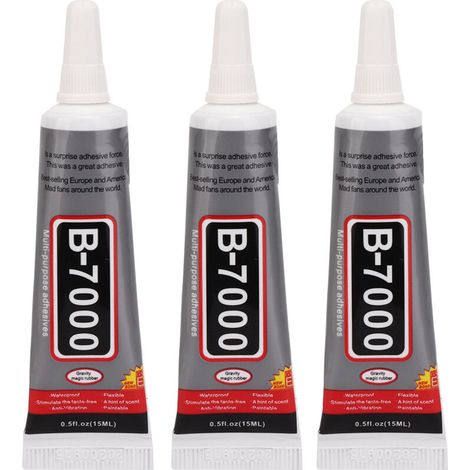 3 pièces Colle B-7000 Transparente 15ml avec Aiguille pour Réparation Bijoux DIY (1/5)