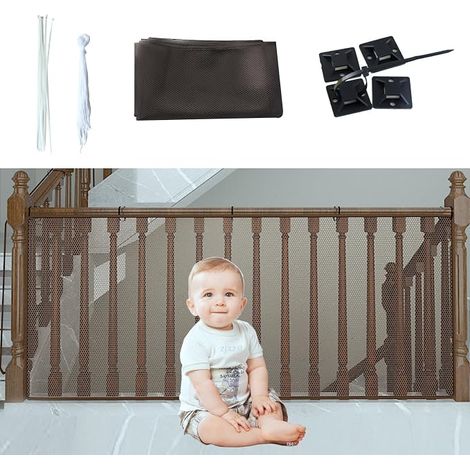 Child Safety Net, 300 x 90 cm, Balcony Safety Net, Baby Railing, Stairwell, Safety Net, Fall Protection Net, Child and Pet Protection (1/5)