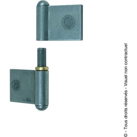 Paumelle De Grille Roulee Lame Double - Bague Laiton - 100x6 Brut