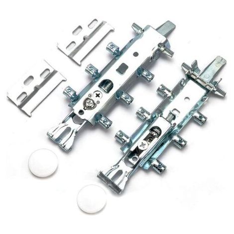 Lot de 2 supports muraux universels pour placards de cuisine avec capuchons (1/5)