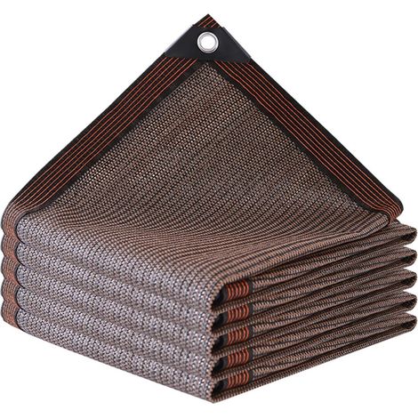 Voile d'ombrage anti-UV pour serre, tonnelle et jardin, tissu respirant, isolation thermique, couleur café, protection solaire durable (1/5)