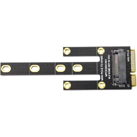 Adaptateur Mini PCIE vers NVME - Carte Riser pour SSD M.2 2230 2242 2260 2280 - Support Clé M - Sans Alimentation Externe - 1 Pièce (1/4)