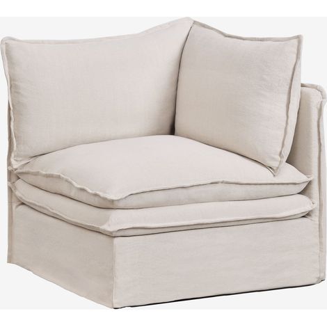 Fauteuil d'angle en lin et coton Grace SKLUM (1/5)
