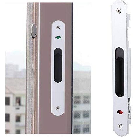 Cerradura para puerta corrediza: herrajes modernos para puertas corredizas de vidrio y ventanas, para seguridad del hogar.