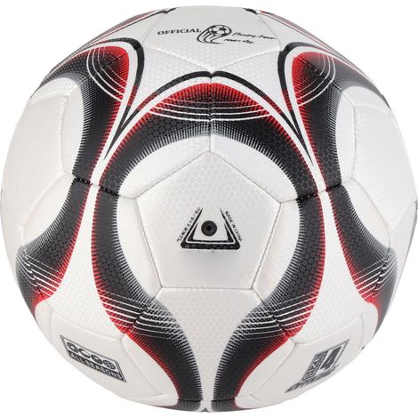 Ballon de football rouge type 4, en PVC double couche anti-éclatement, pour adolescents et adultes, utilisable en intérieur et en extérieur. (1/5)