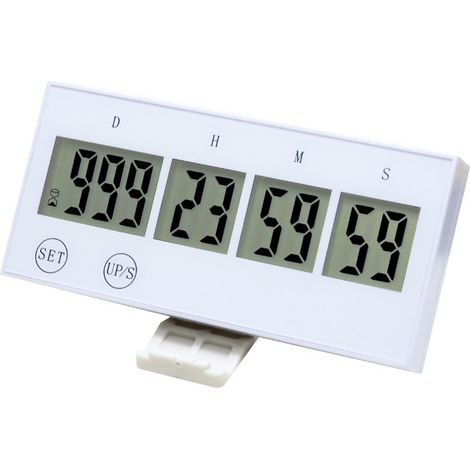 Minuteur LCD Compact à Écran Tactile pour Examens, Études, Bureau, Cuisine - Blanc (1/5)
