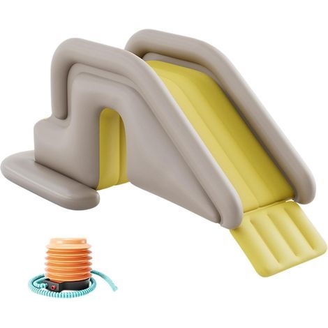 Toboggan aquatique gonflable pour piscines – adapté à une utilisation extérieure, avec protection anti-basculement – convient aux piscines gonflables installées dans le sol ou hors sol. (1/5)