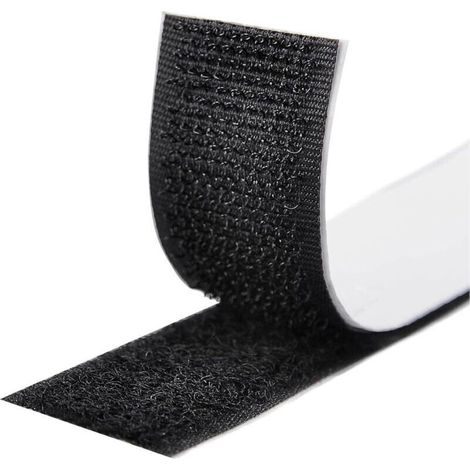 5M Adhesive Tape, Hook and Loop Fastener Tape, Self-Adhesive Hook and Loop Tape for All Types of Installations, 16mm Photo Frame (Black) (1/5)
