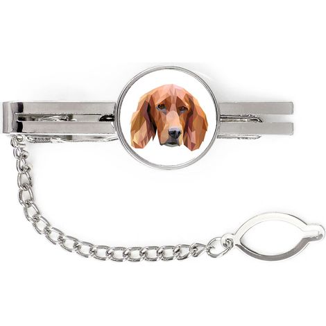 Setter inglés, Laverack - pinza de corbata geométrica con foto e inscripción Art-Dog (1/4)