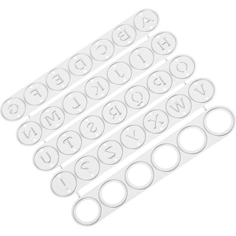 Matrices Décoratives pour Cartes Lettres, Acier au Carbone Argenté (1/5)
