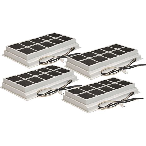 vhbw 4x filtro de carbón activado reemplaza Bosch 460478 para campanas cocina - 49,5 x 29,5 x 6,2 cm (1/4)
