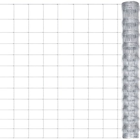 Garden Fence Galvanised Steel 50x1.25 m Silver vidaXL