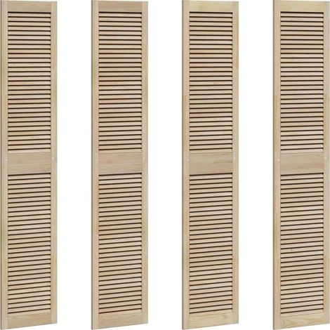 Schranktür 4 pcs Natur 201 x 2,1 x 39,5 cm Massivholz Kiefer vidaXL