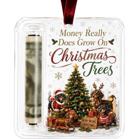 Porte-monnaie ange en acrylique, décoration de Noël à suspendre, étiquette de rangement pour argent, décoration pour sapin de Noël (1/5)