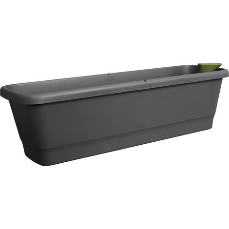 elho® Noa Balkonkasten Living Black schwarz 65 cm mit Bewässerungssystem - Kunststoff (1/4)