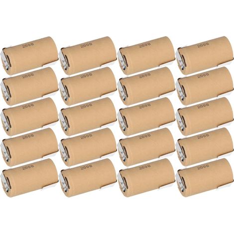 20x Panasonic Akku Sub-C 1,2V 3000mAh PBK300SCEY1 PP NiMH Z-Lötfahne (1/5)
