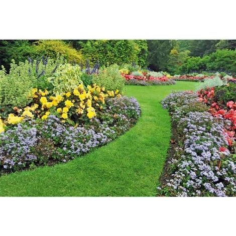 Bordure de Jardin Marron Flexible 20cm x 9m Délimitation Gazon, Installation Facile, Matériau Imperméable et Durable pour un Aménagement Extérieur Élégant et Pratique