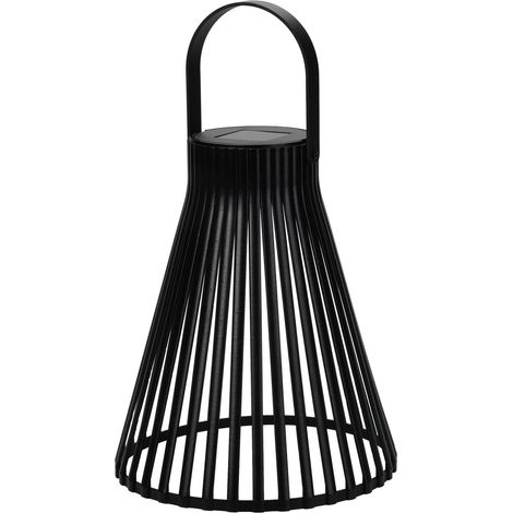 Solarlaterne, schwarz, 23 cm