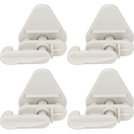 Verrou de Porte Bateau Ponton 4 Pièces ABS Cadre Carré, Loqueteaux de Remplacement pour Bateau à Flotteurs, Porte Droite/Gauche, Compatible 1 à 1,25 Pouce (1/5)
