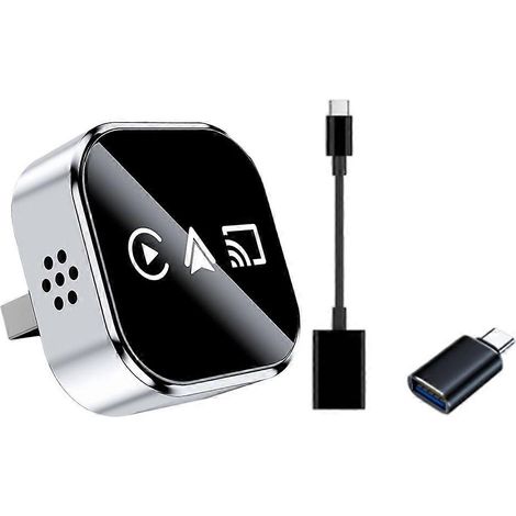 3-in-1 Wireless CarPlay Adapter Mirror Link CarPlay Android Auto Smart USB Dongle Wired to Wireless CarPlay Plug Play B (1/5)