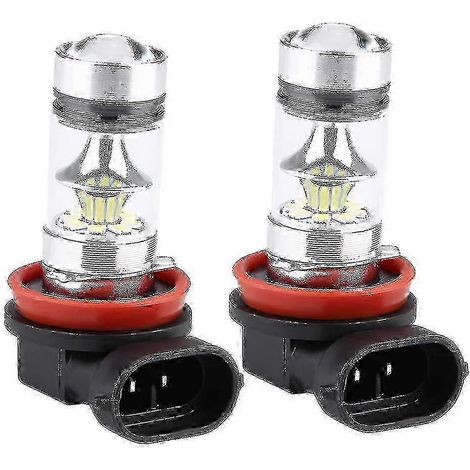 Kit de 2 ampoules LED H8 H9 H11 6000K blanc super 100W pour phares antibrouillard de voiture (Walkbee) (1/5)