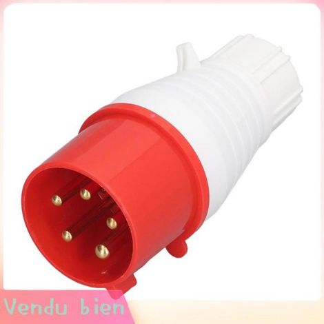 Prise Industrielle - 5 Broches - IP44 - 220 À 380 V - 32 A - Étanche Pour Atelier Extérieur Construction - 2 Pièces (1/5)
